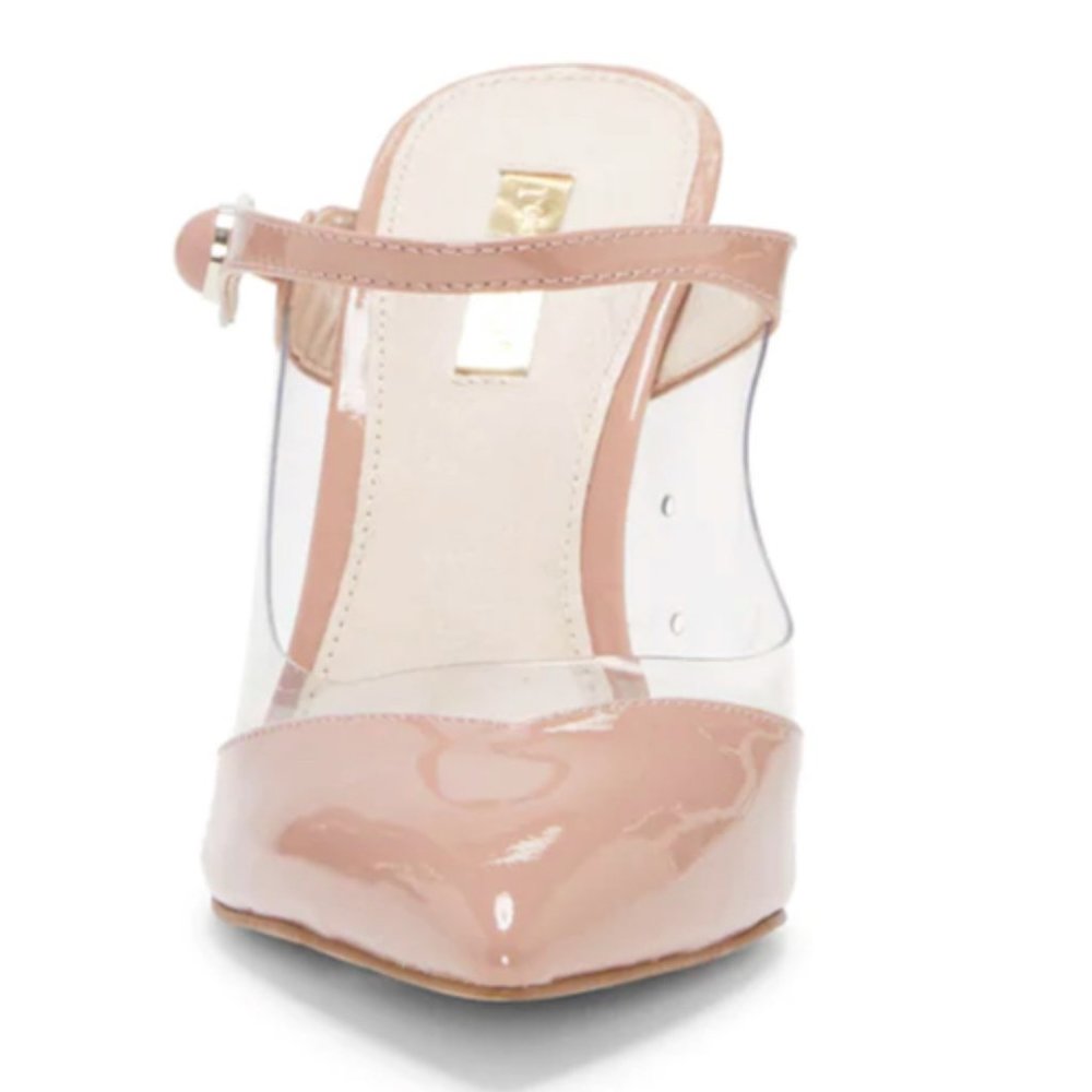 NIB LOUISE ET CIE Rose Petal Patent Leather Mule - Picture 3 of 8